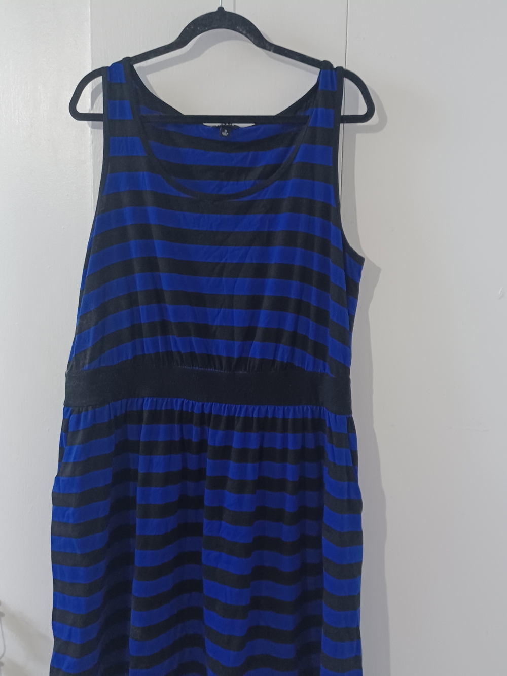 Torrid Striped Maxi Dress in Blue & Black Size 3 Like New